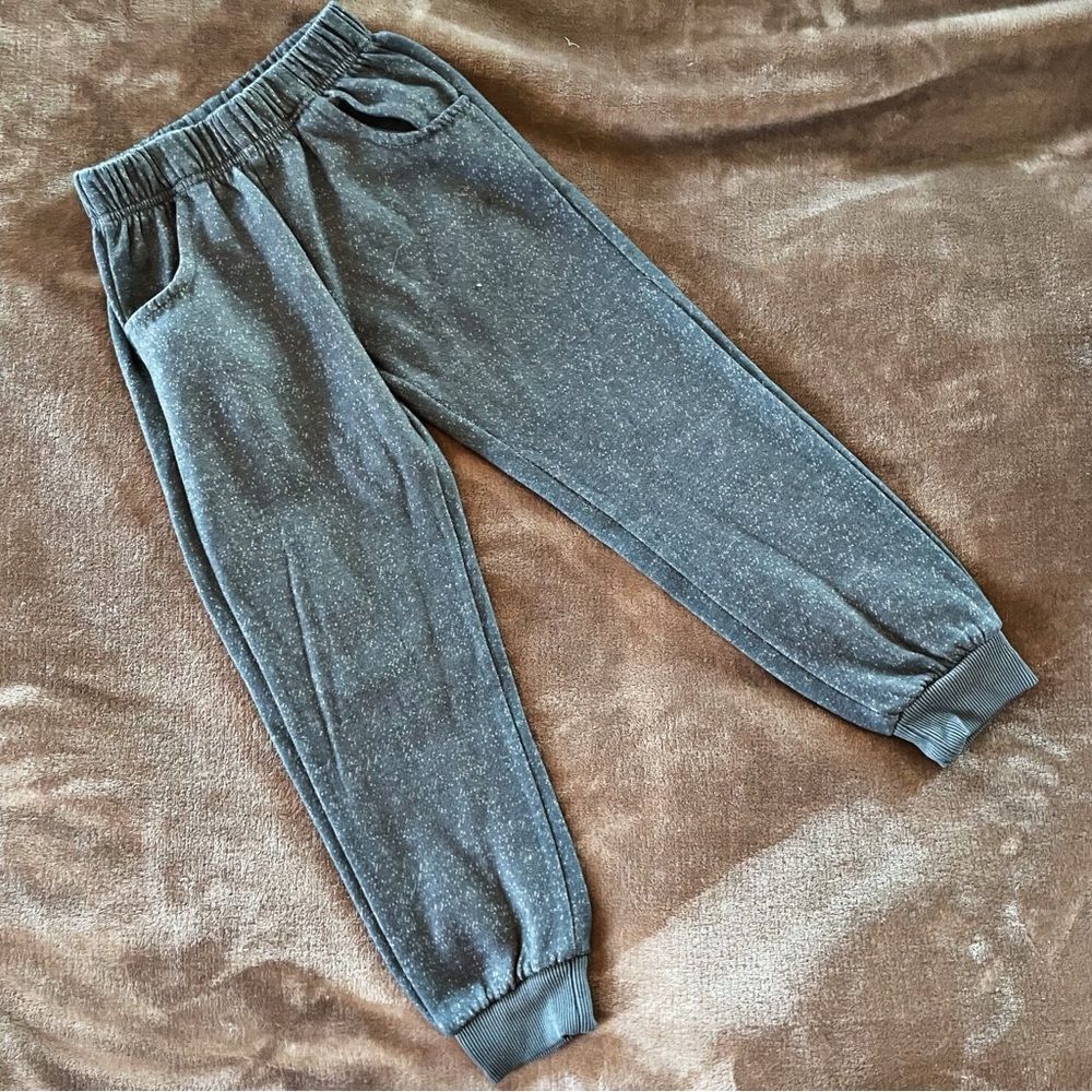 Coney Island Girls Gray Marled Jogger Pants with Pockets Size 6X
